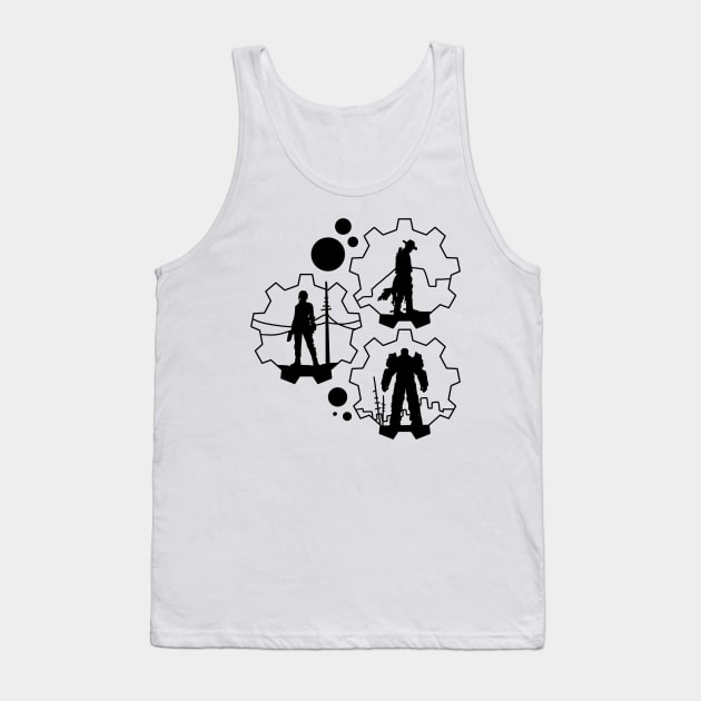 Classic Tattoo styled Lucy, Maximus and Ghoul Tank Top by Raywolf